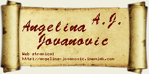 Angelina Jovanović vizit kartica